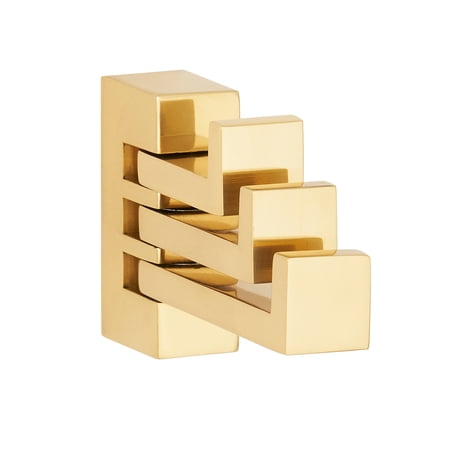 Alno A6485 Linear 5/8" Wide Solid Brass Modern Triple Swivel Arm Bathroom Robe Towel Hook