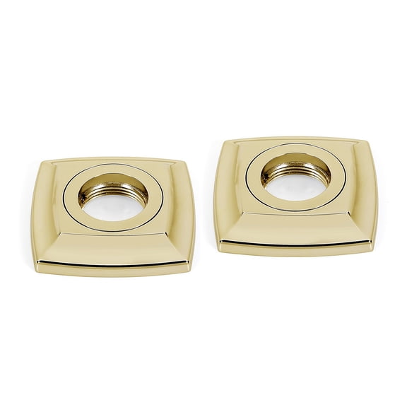 Alno A6524-PB/NL Cube 3" Square Shower Bath Grab Bar Brackets Backplates - Brass