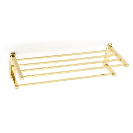 Alno A6526-24 Cube Modern 26" W Solid Brass Towel Rack - Brass