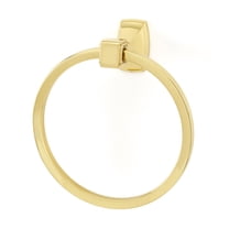 Alno A6540 Cube 6" Diameter Towel Ring - Brass