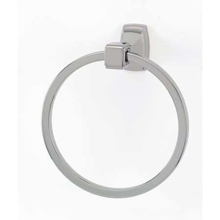Alno A6540-SN Cube 6" Diameter Towel Ring - Nickel
