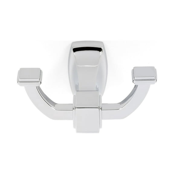 Alno Cube Series Double Robe Hook - Polished Chrome