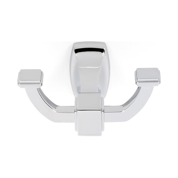 Alno Cube Series Double Robe Hook - Polished Chrome