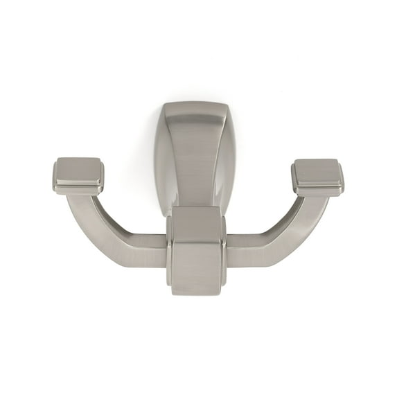 Alno Cube Series Double Robe Hook - Satin Nickel