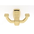 thumbnail image 1 of Alno A6584-PB Cube Double Robe Hook Polished Brass, 1 of 6