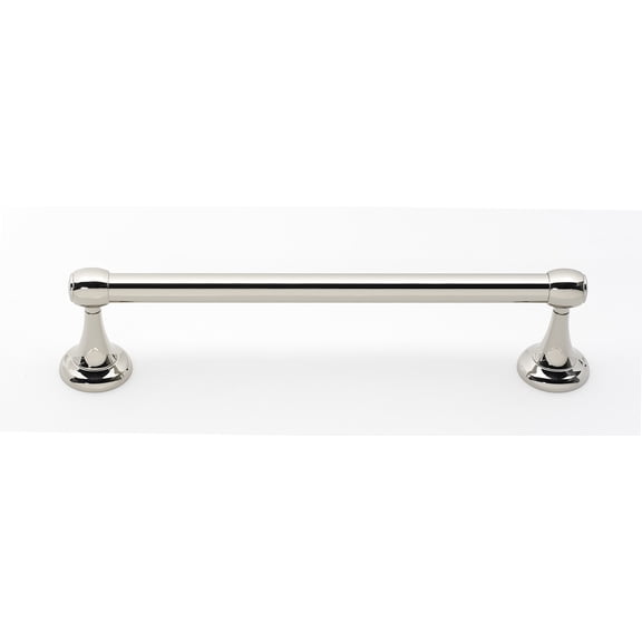 Alno A6620-12 Royale 12" Wide Traditional Solid Brass Bathroom Towel Bar - Nickel