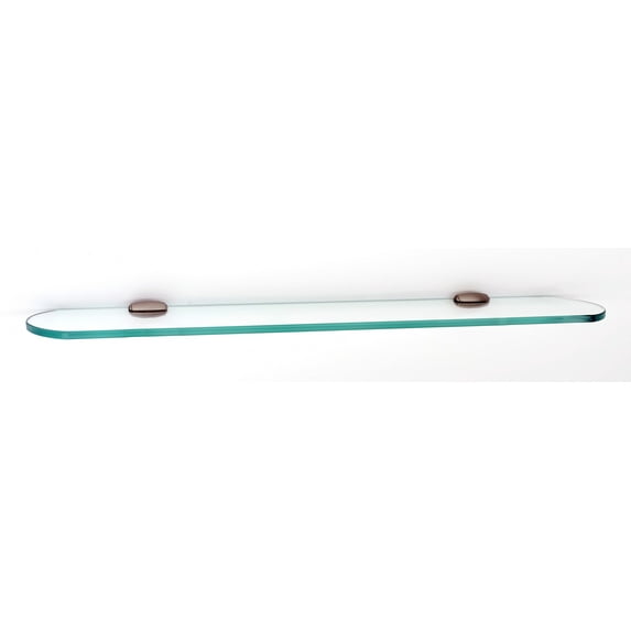 Alno A6650-24 Royale 24" Wide Glass Bathroom Shelf - Nickel