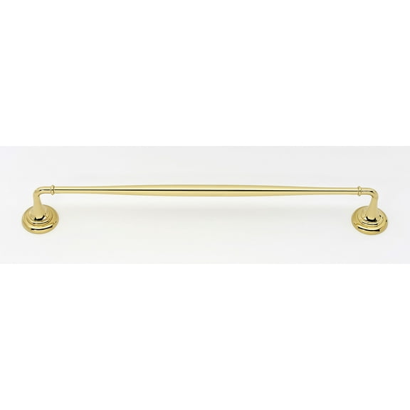 Alno A6720-18 Charlie's 18" Wide Traditional Solid Brass Bathroom Towel Bar - Brass