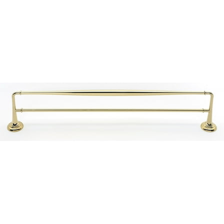 Alno A6725-24 Charlie's 24" Wide 2 Bar Solid Brass Double Towel Bar - Brass