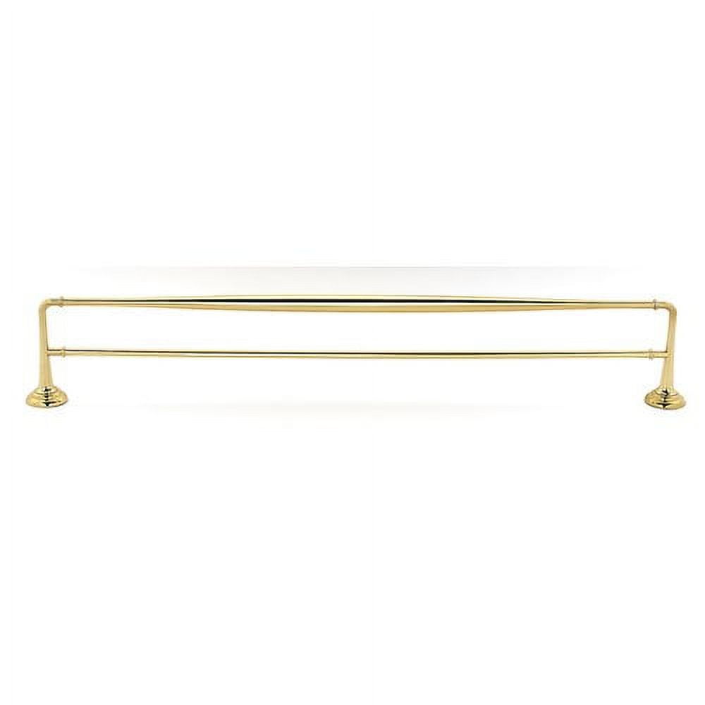 Polished Brass 30" Double Wall Mounted Towel Bar