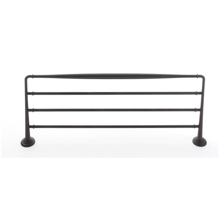 Alno A6726-24-CHBRZ Charlie's 24" Wide 4 Rod Solid Brass Bathroom Towel Rack Shelf -