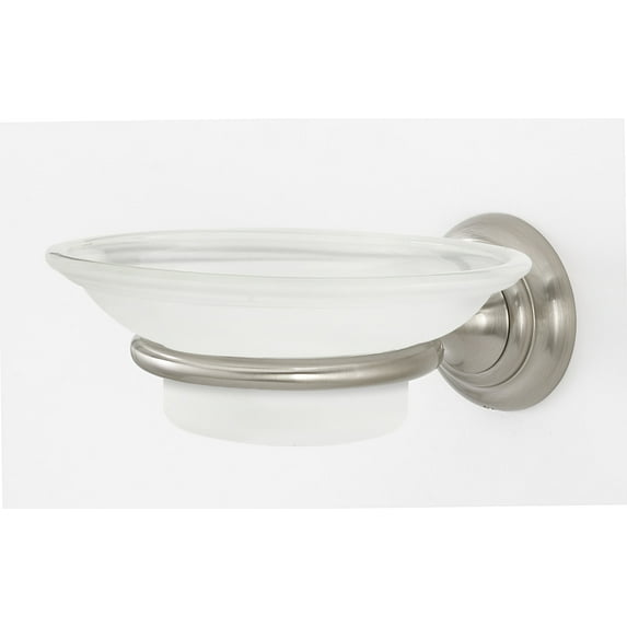 Alno A6730 Charlie's Wall Mounted Frosted Glass Soap Dish - Nickel