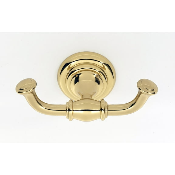 Alno A6784 Charlies 4-1/2" W Traditional Double Prong Solid Brass Wall Mounted Bathroom