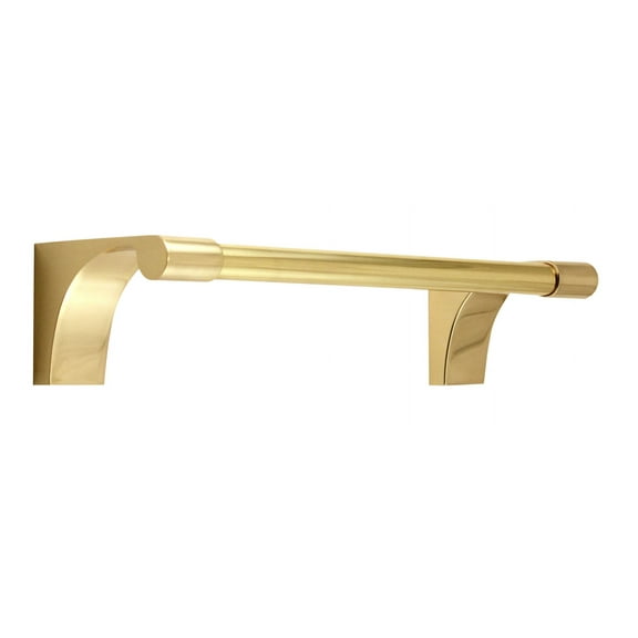 Alno A6820-8 Luna 8" Wide Modern Solid Brass Bathroom Towel Bar - Brass