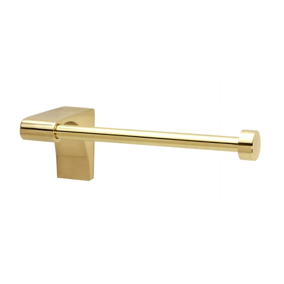 Alno A6866l Luna 6-1/8" Wide Left Mount Solid Brass Single Post Slide On Toilet Paper
