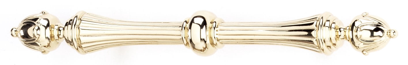 Alno A6904-PB/NL Ornate 4-1/2" Center To Center Bar Cabinet Pull - Brass