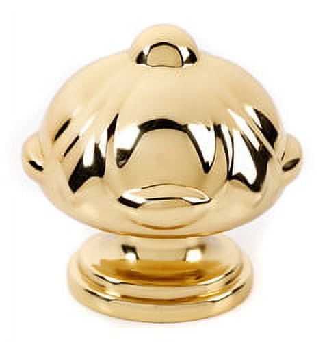 Alno A6929-38-PB Ornate 1-1/2 Inch Cabinet Knob Polished Brass