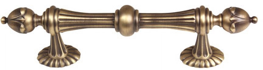 Alno A6929-4-AEM Ornate 4 Inch Cabinet Pull Antique English Matte