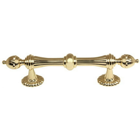Alno A6929-4 Ornate 4" Center To Center Victorian Luxury Solid Brass Cabinet Bar Handle /