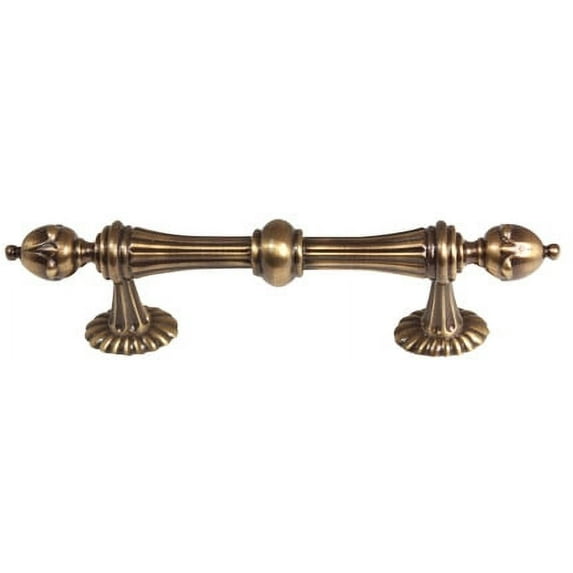 Alno A6929-4-AE Ornate 4 Inch Cabinet Pull Antique English