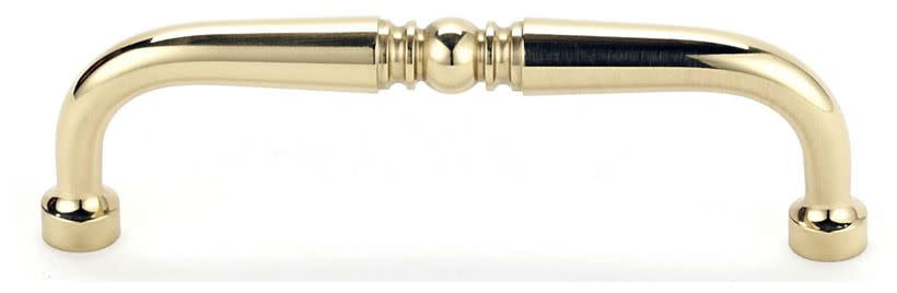 Traditional 4" Center Appliance Pull, Polished Brass