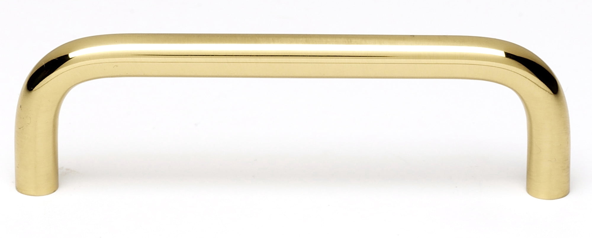 Alno A703-35-PB/NL Traditional 3-1/2" Center To Center Solid Brass Wire Style Cabinet