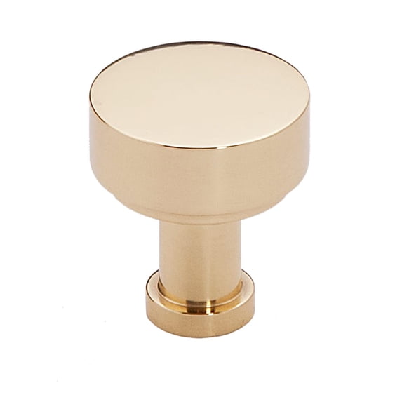 Alno A716-34-PB/NL Moderne 3/4" Small Round Modern Disc Solid Brass Cabinet Knob / Drawer