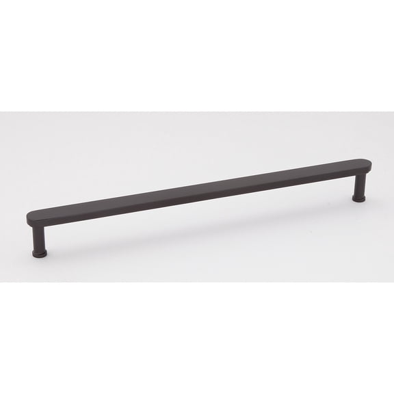 Alno A717-12 Moderne 12" Center To Center Modern Flat Bar Solid Brass Large Cabinet Handle