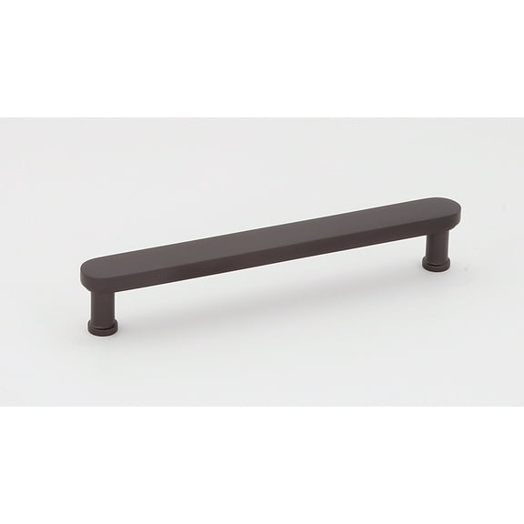 Alno A717-6-BRZ Moderne 6" Center To Center Modern Flat Bar Solid Brass Cabinet Handle /