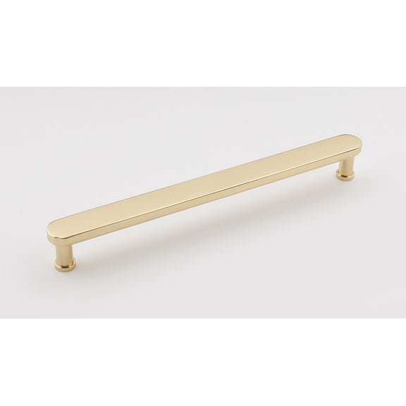 Alno A717-8-PB Moderne 8" Center To Center Flat Bar Solid Brass Cabinet Handle / Drawer