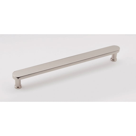 Alno A717-8-PN Moderne 8" Center To Center Flat Bar Solid Brass Cabinet Handle / Drawer
