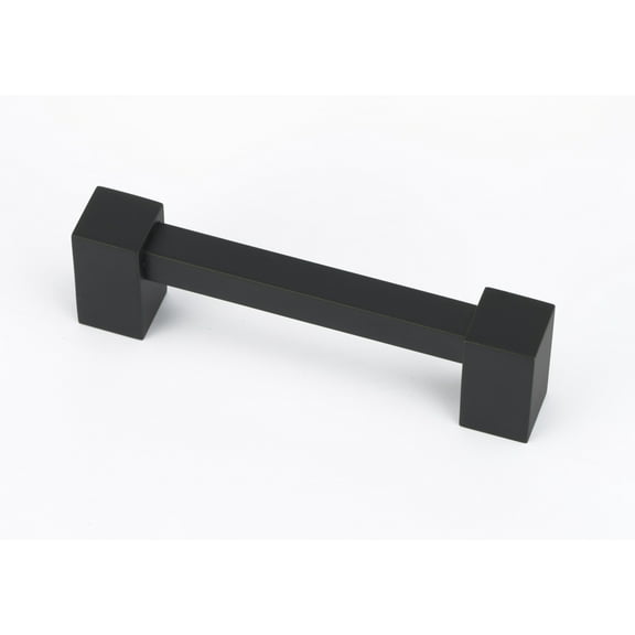 Alno A718-3 Contemporary Ii 3" Center To Center Squared Block Solid Brass Cabinet Handle /