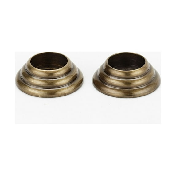 Alno Traditional Pair Pull Rosettes Cabinet Backplate 7/8-in Dia.