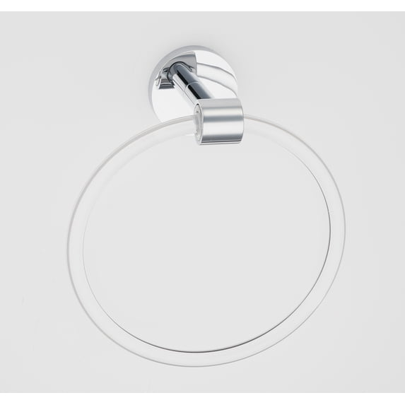 Alno A7240-PC Contemporary Acrylic 6" Diameter Towel Ring - Chrome