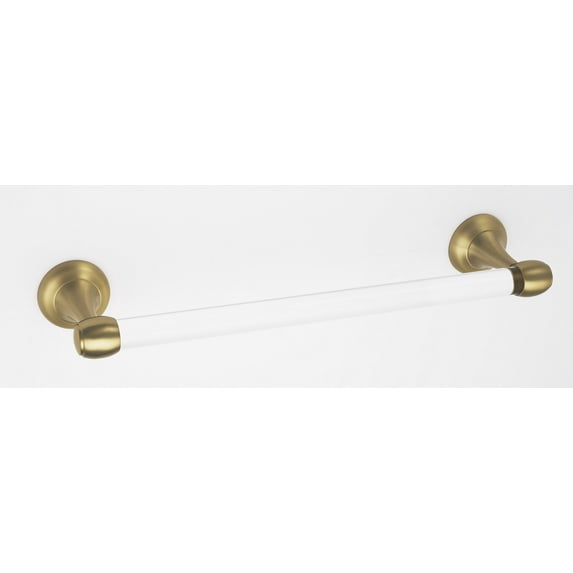 Alno A7320-12 Royale Acrylic 12" Wide Towel Bar - Brass
