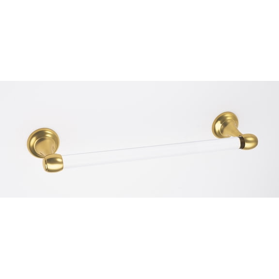 Alno A7320-18-PB/NL Royale Acrylic 18" Wide Towel Bar - Brass