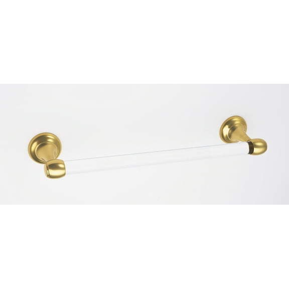 Alno A7320-24 Royale 24" Wide Acrylic Rod Bathroom Towel Bar - Brass