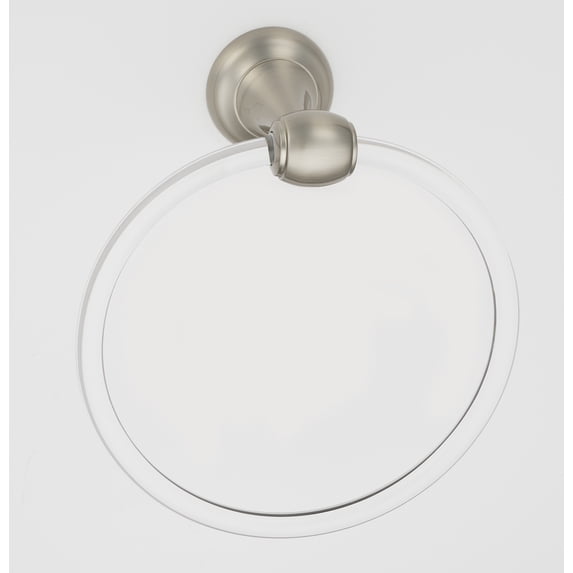 Alno A7340-SN Royale Acrylic 6" Diameter Towel Ring - Nickel