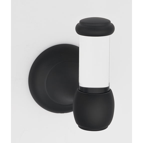 Alno A7381-MB Royale 1-3/4"W Contemporary Luxe Acrylic Single Robe / Towel Bathroom Hook -
