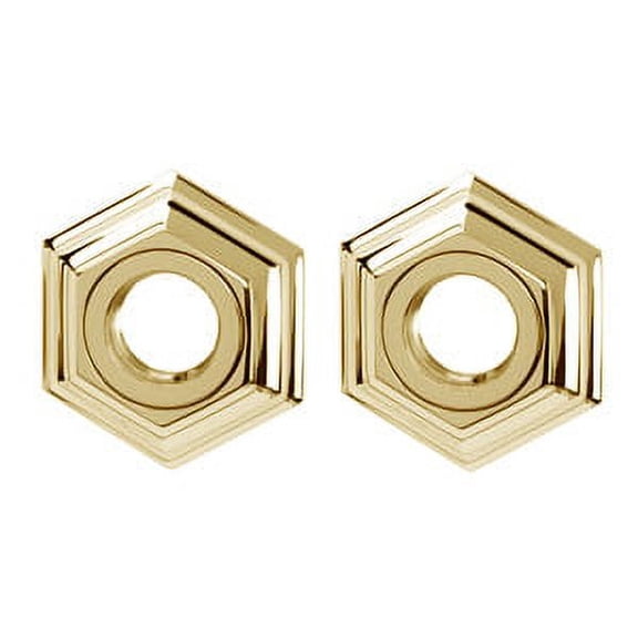 Alno A7724-PB Contemporary Hexagon Grab Bar Bracket Anchors From The Nicole Collection -