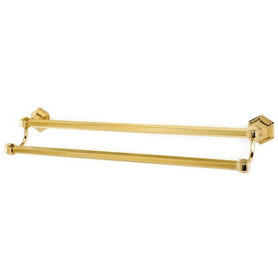 Alno A7725-24 Nicole 24" Wide Double Towel Bar - Brass