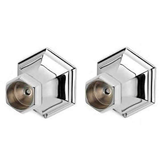 Nicole Shower Rod Brackets Only - Finish: Polished Chrome