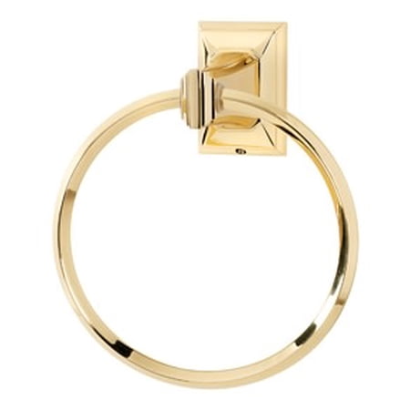 Geometric Wall Mounted Towel Ring, Polished Brass