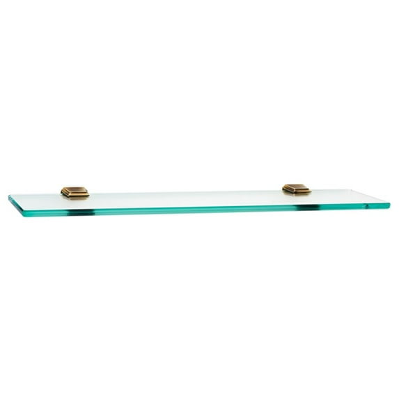Geometric 24" x 1.75" Bathroom Shelf, Polished Antique