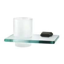 Alno A7970 Geometric Wall Mounted Frosted Glass Tumbler - Bronze