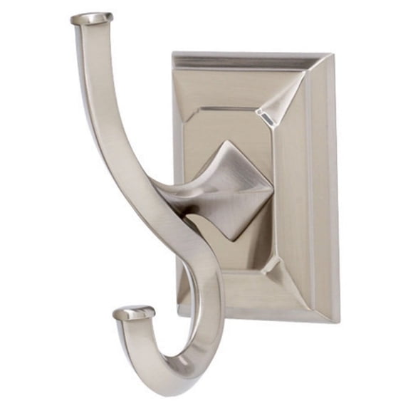 Alno A7999-SN Geometric Bathroom Robe Hook Satin Nickel