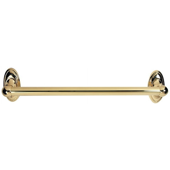 Alno A8022-18 Classic Traditional 18" Wide Single Rod Solid Brass 1" Thick Bathroom Towel