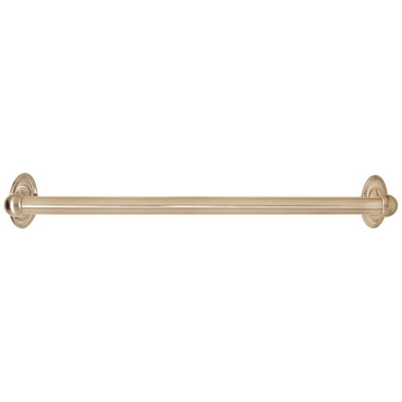 Classic Traditional 24" Grab Bar with Brass Construction - Finish: Satin Nickel
