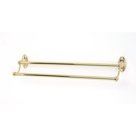 Alno A8025-24 Classic Traditional 24" Wide Double Towel Bar - Brass
