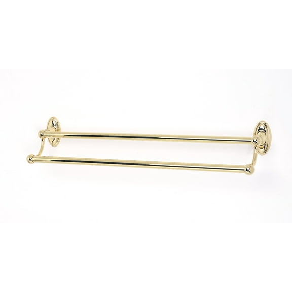 Alno A8025-24 Classic Traditional 24" Wide Double Towel Bar - Brass